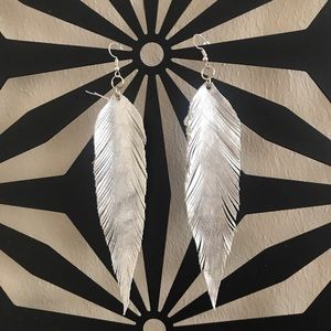 Hand made leather earrings USA shipping only